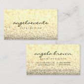 Carte De Visite Parties scintillant Yellow Shimmer Éperche (Devant / Derrière)