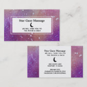 Carte De Visite Parties scintillantes abstraites d'étoiles (Devant / Derrière)