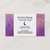 Carte De Visite Parties scintillantes abstraites d'étoiles (Dos)