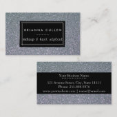 Carte De Visite Parties scintillantes argentées géniales de (Devant / Derrière)