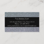 Carte De Visite Parties scintillantes argentées géniales de (Dos)