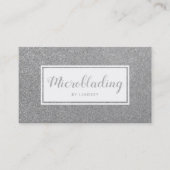 Carte De Visite Parties scintillantes argentées Microblading (Devant)