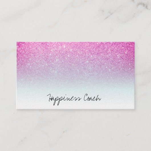 Carte De Visite Parties scintillantes blanches bleues magenta (Devant)