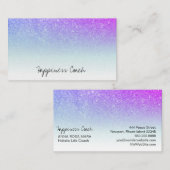 Carte De Visite Parties scintillantes blanches de gradient d'Ombre (Devant / Derrière)