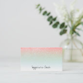 Carte De Visite Parties scintillantes blanches de gradient d'Ombre (Debout devant)