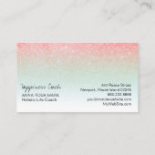 Carte De Visite Parties scintillantes blanches de gradient d'Ombre (Dos)
