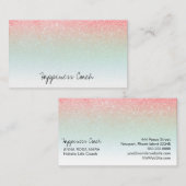 Carte De Visite Parties scintillantes blanches de gradient d'Ombre (Devant / Derrière)