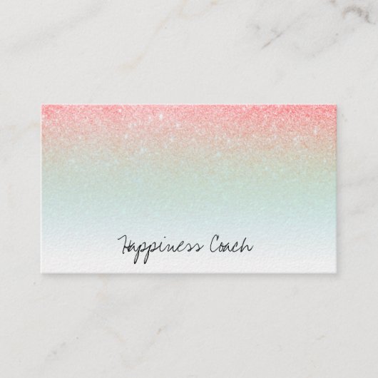 Carte De Visite Parties scintillantes blanches de gradient d'Ombre (Devant)