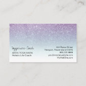 Carte De Visite Parties scintillantes blanches de gradient d'Ombre (Dos)