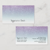 Carte De Visite Parties scintillantes blanches de gradient d'Ombre (Devant / Derrière)