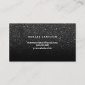 Carte De Visite Parties scintillantes chics de noir de faux de (Dos)