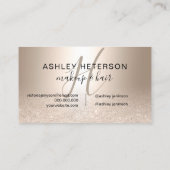 Carte De Visite Parties scintillantes chics d'or de manuscrit de (Dos)