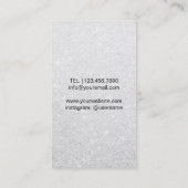 Carte De Visite Parties scintillantes d'argent de salon de beauté (Dos)
