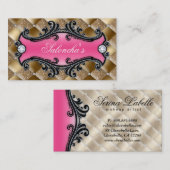 Carte De Visite Parties scintillantes de bronzage de diamant de (Devant / Derrière)