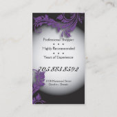 Carte De Visite Parties scintillantes de fantaisie audacieuses de (Dos)