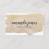 Carte De Visite Parties scintillantes d'or (Devant)