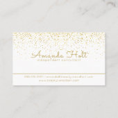 Carte De Visite Parties scintillantes d'or (Dos)