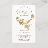 Carte De Visite Parties scintillantes d'or de Mindfulness de (Dos)