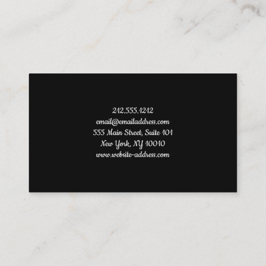 Carte De Visite Parties scintillantes élégantes Bokeh de service (Dos)