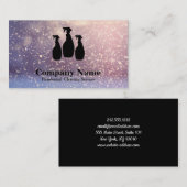 Carte De Visite Parties scintillantes élégantes Bokeh de service (Devant / Derrière)