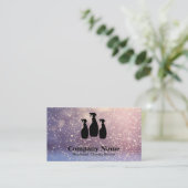 Carte De Visite Parties scintillantes élégantes Bokeh de service (Debout devant)