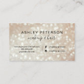 Carte De Visite Parties scintillantes élégantes de rose d'or de (Dos)