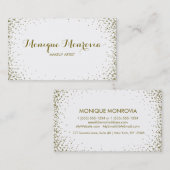 Carte De Visite Parties scintillantes élégantes et modernes de (Devant / Derrière)