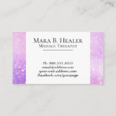 Carte De Visite Parties scintillantes en pastel à la mode de (Dos)