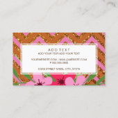 Carte de visite - parties scintillantes florales (Dos)