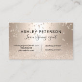 Carte De Visite Parties scintillantes métalliques d'or de (Dos)