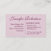 Carte De Visite Parties scintillantes modernes de roses indien (Dos)