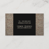 Carte De Visite Parties scintillantes modernes d'or de papillon de (Dos)