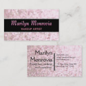 Carte De Visite Parties scintillantes molles de rose en pastel (Devant / Derrière)