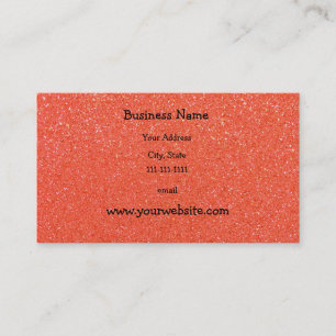 Carte De Visite Parties scintillantes oranges