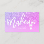 Carte De Visite Parties scintillantes pourpres de rose de (Devant)