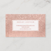 Carte De Visite Parties scintillantes roses d'or de faux de (Dos)