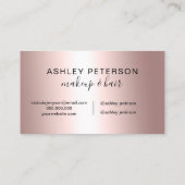 Carte De Visite Parties scintillantes roses d'or de marbre (Dos)