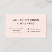 Carte De Visite Parties scintillantes roses d'or de marbre moderne (Dos)