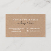 Carte De Visite Parties scintillantes roses d'or de papier (Dos)