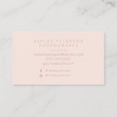 Carte De Visite Parties scintillantes roses minimales d'or de (Dos)