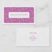 Carte De Visite Parties scintillantes roses simples (Devant / Derrière)