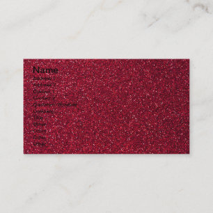 Carte De Visite Parties scintillantes rouges