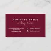 Carte De Visite Parties scintillantes rouges de Bourgogne de (Dos)