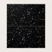 Carte De Visite Parties scintillantes Stars2 - Noir argenté (Extérieur déplié)