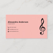 Carte De Visite Partition - Enseignant chantant (Dos)