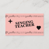 Carte De Visite Partition - Enseignant chantant (Devant)