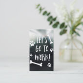 Carte De Visite partons pour travailler le chien (Debout devant)