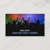 Carte De Visite Party Crowd, Karaoke Event Organizer (Devant)