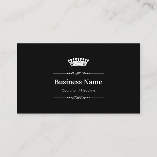 Carte De Visite Party DJ Simple Elegant Royal Crown (Dos)