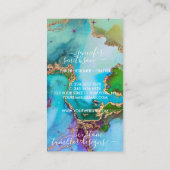 Carte De Visite Paruline vendeur soin vert avec texture (Dos)